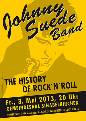Plakat Johnny Suede Band the history of rocknroll